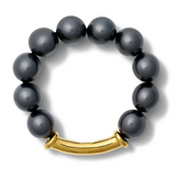 BRACELET PEARL PEBBLES NOIR BLACK