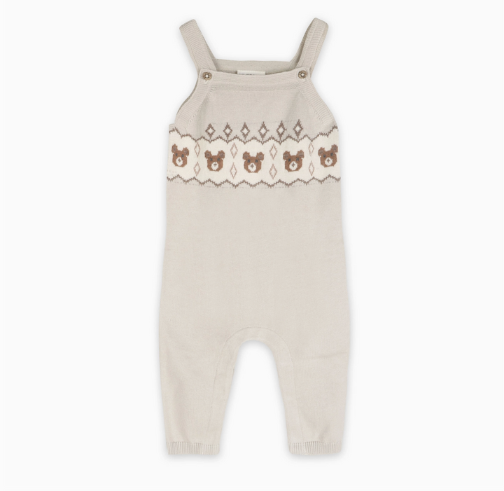 S/2 OVERALL KNIT BEAR FAIR