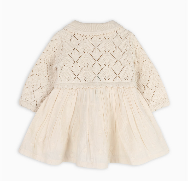 BABY DRESS SWEATER PHOEBE POINTELLE