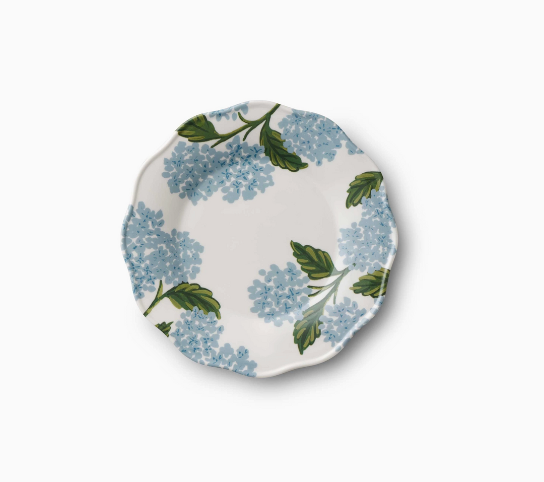 PLATE DESSERT HYDRANGEA MELAMINE SET/4