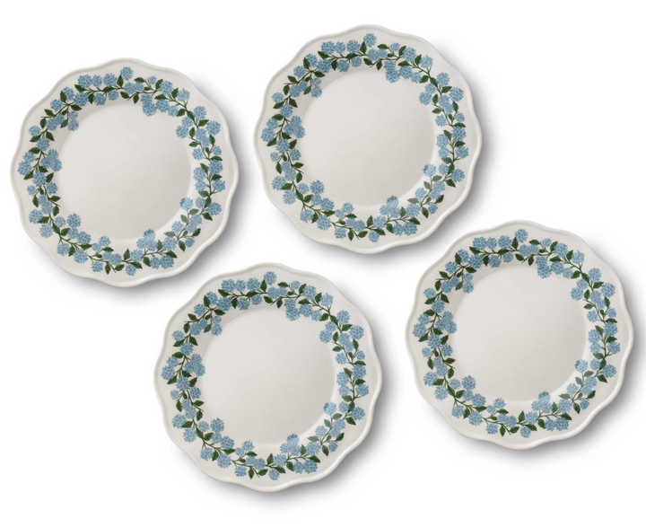PLATE DINNER HYDRANGEA MELAMINE SET/4