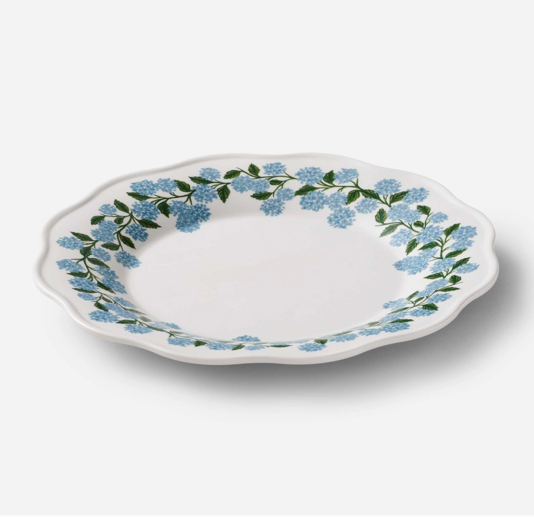 PLATE DINNER HYDRANGEA MELAMINE SET/4