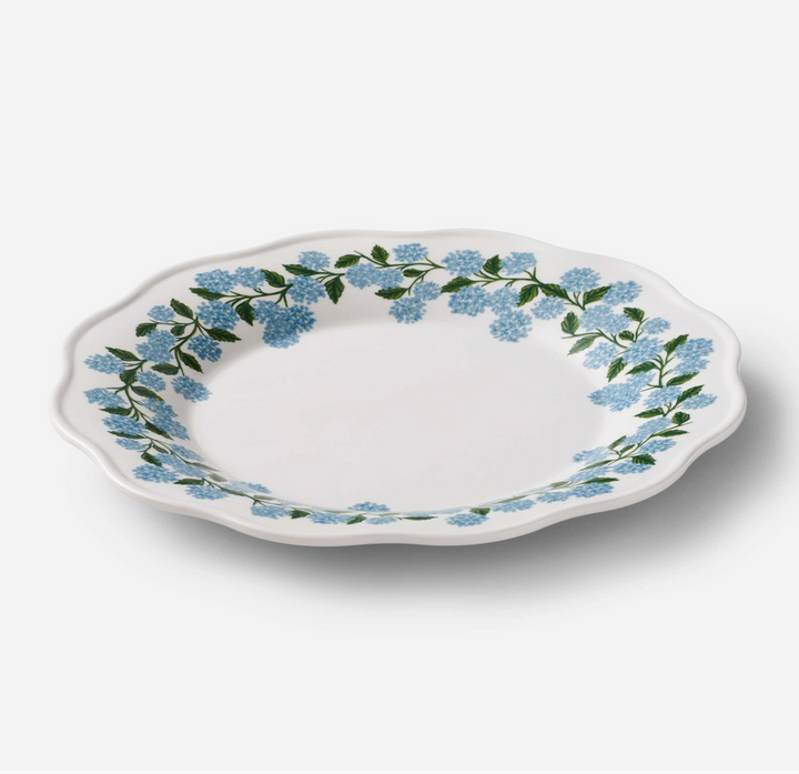 PLATE DINNER HYDRANGEA MELAMINE SET/4