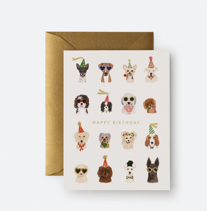 BIRTHDAY GREETING CARD "PARTY PUPS"