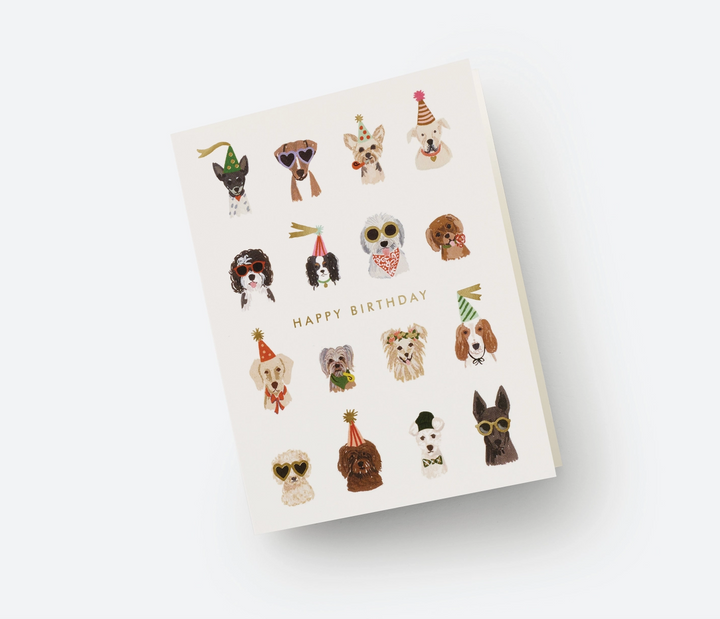 BIRTHDAY GREETING CARD "PARTY PUPS"