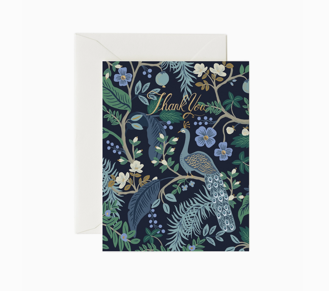 GREETING THANK YOU CARDS "PEACOCK" BOXED SET