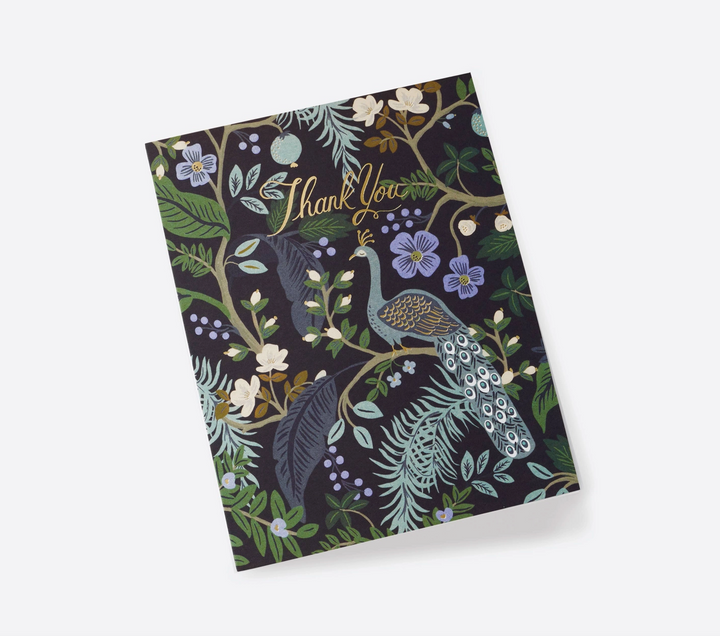 GREETING THANK YOU CARDS "PEACOCK" BOXED SET