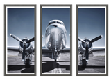 ART AIRPLANE TRIPTYCH 69X49