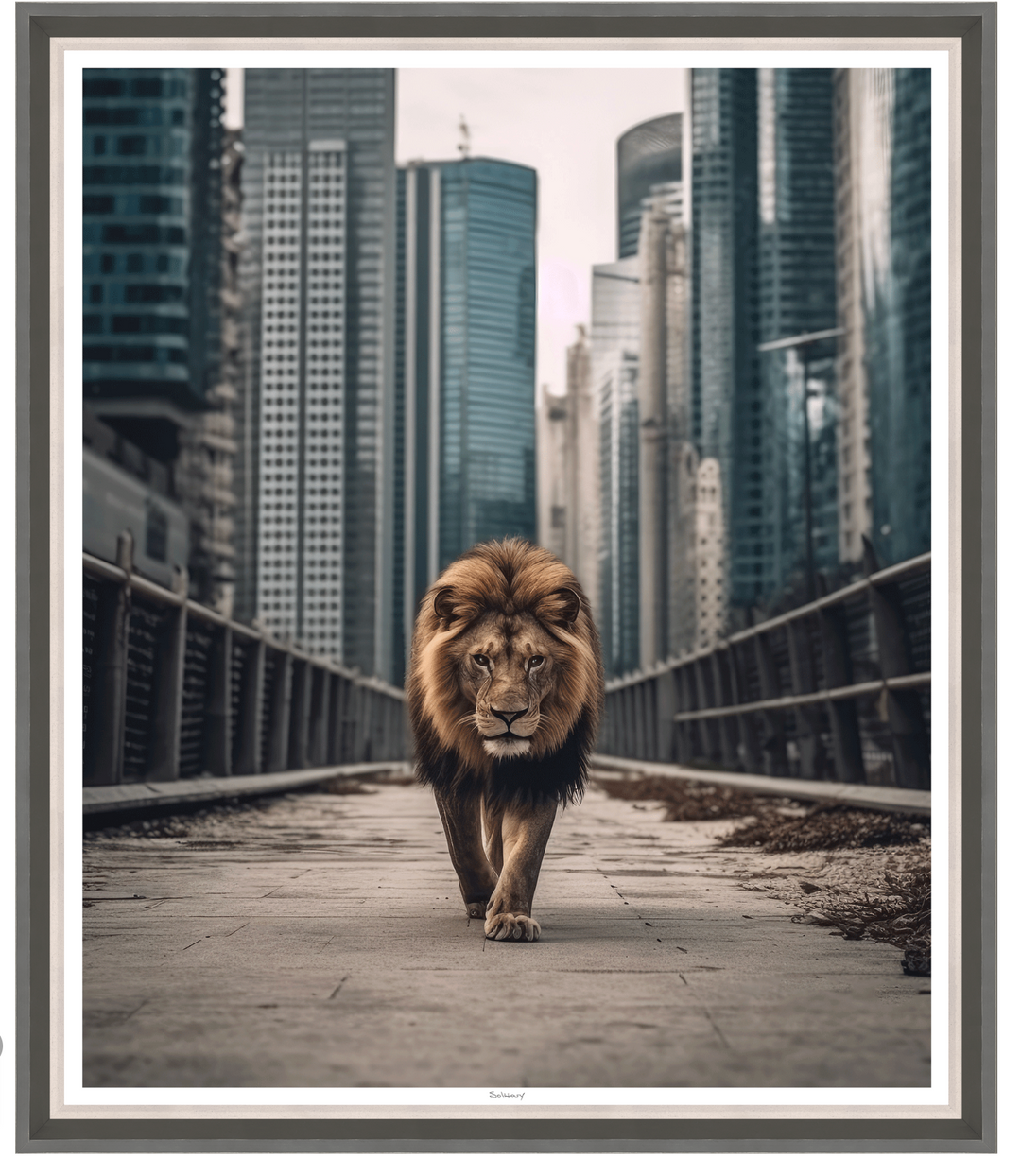 ART LION IN THE CITY 46X39