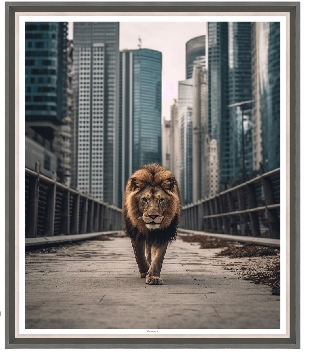 ART LION IN THE CITY 42X36