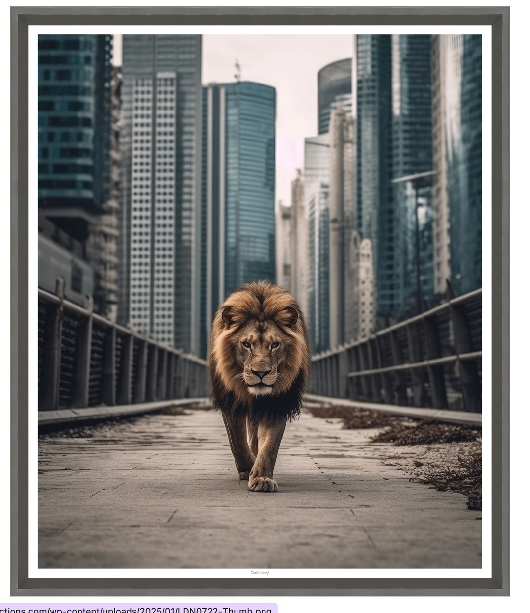 ART LION IN THE CITY 31X26