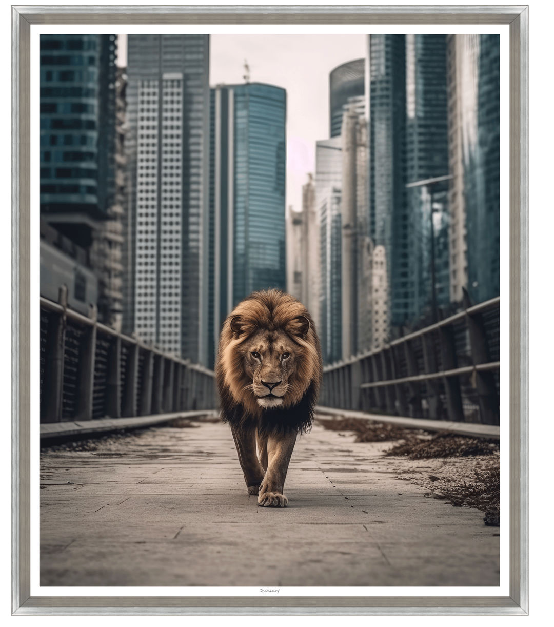 ART LION IN THE CITY 24X20