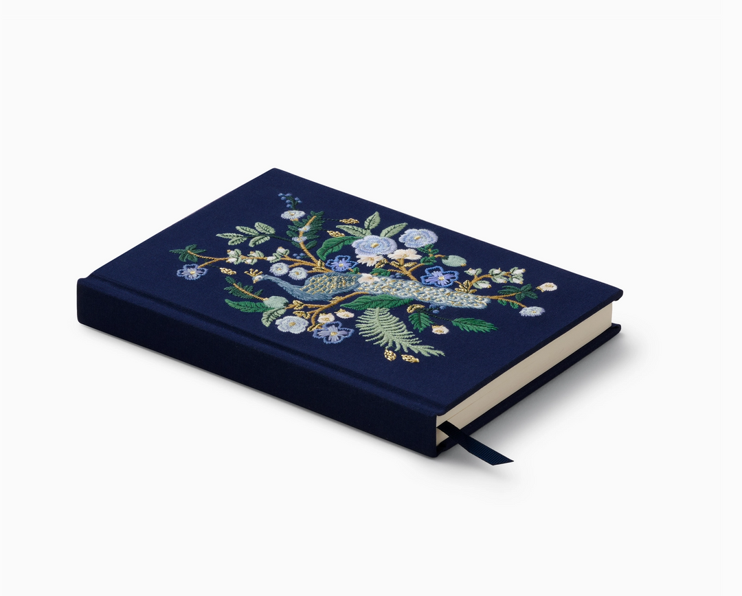 JOURNAL EMBROIDERED PEACOCK