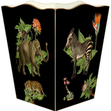 WASTE BASKET AFRICAN OBSESSION BLACK