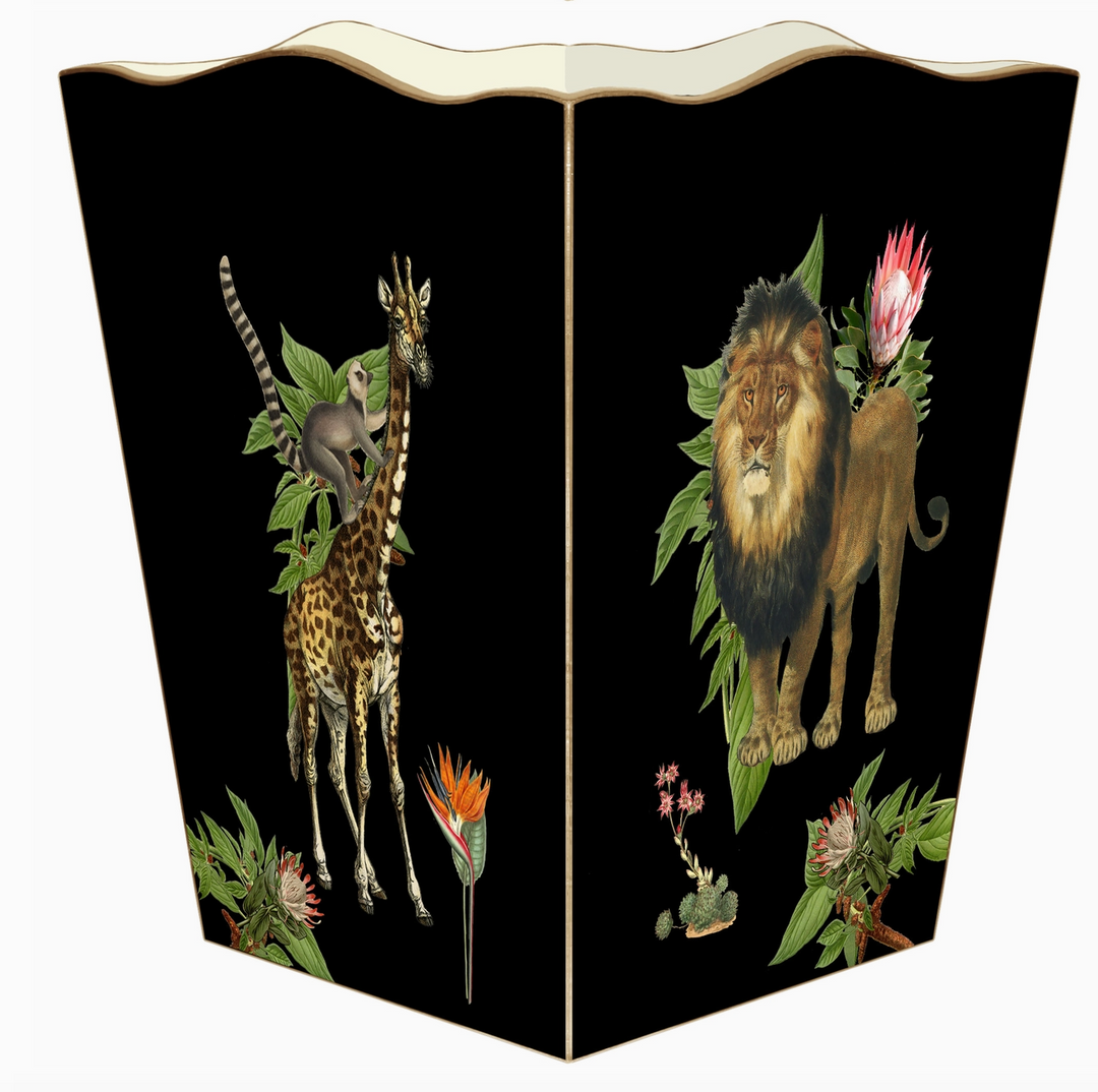 WASTE BASKET AFRICAN OBSESSION BLACK