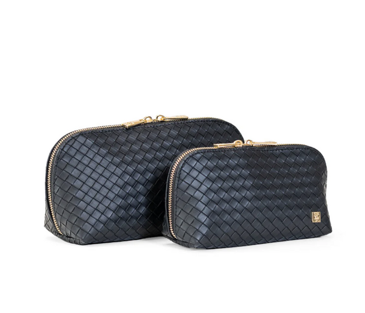 COSMETIC CASE LUXE DUO WOVEN JET
