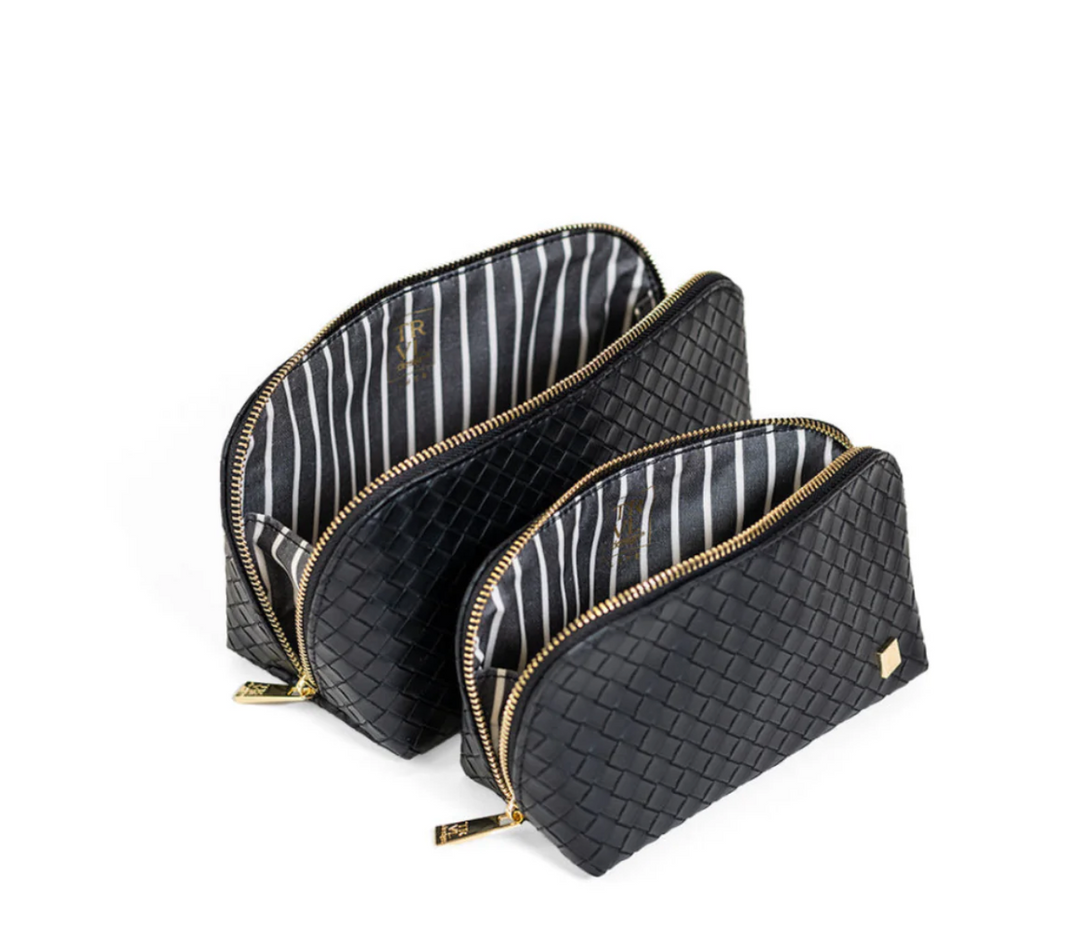 COSMETIC CASE LUXE DUO WOVEN JET
