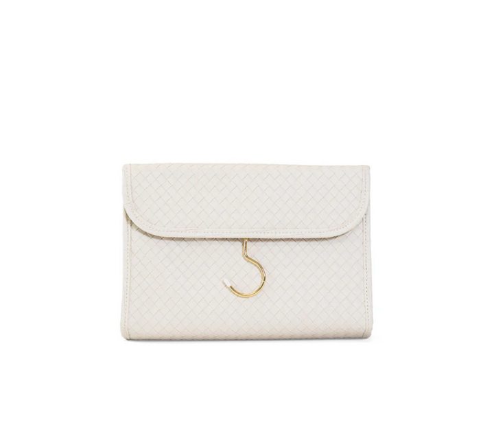 TOILETRY HANGING CASE WOVEN SAND