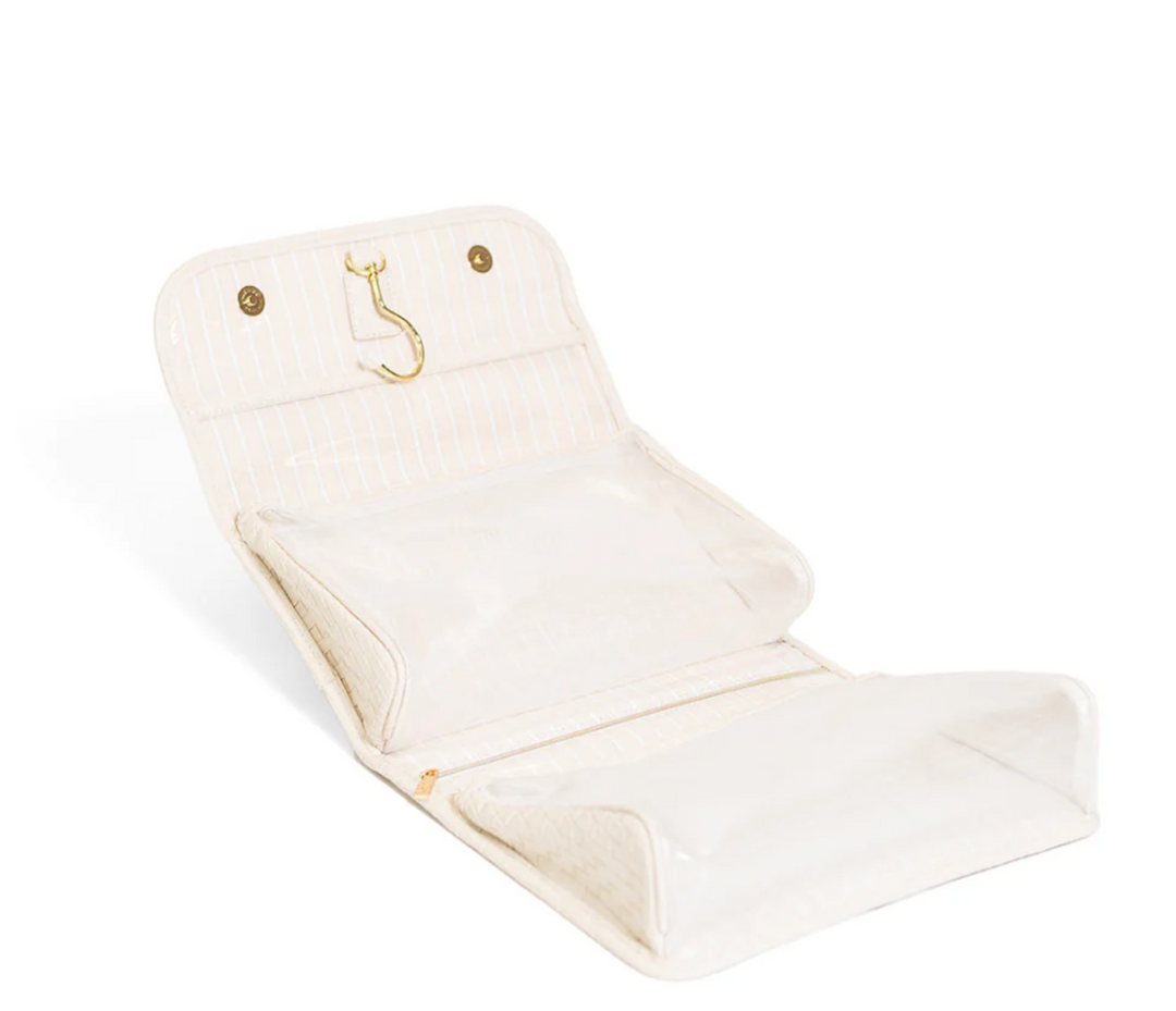 TOILETRY HANGING CASE WOVEN SAND
