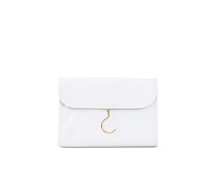 TOILETRY HANGING CASE WOVEN BLANC