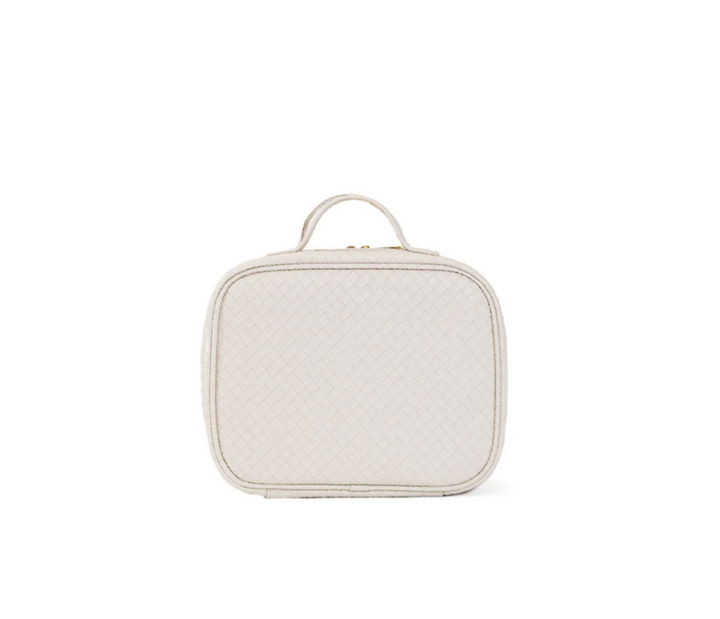 COSMETIC TOILETRY LUXE CASE - WOVEN SAND