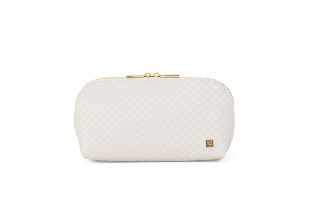 COSMETIC CASE LUXE DUO WOVEN SAND