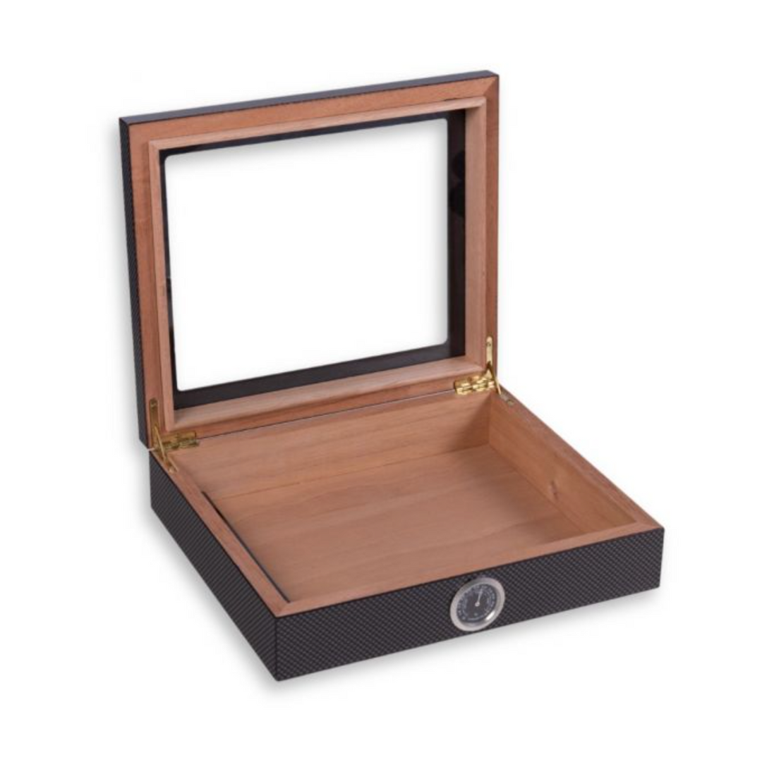 CIGAR HUMIDOR WITH GLASS TOP
