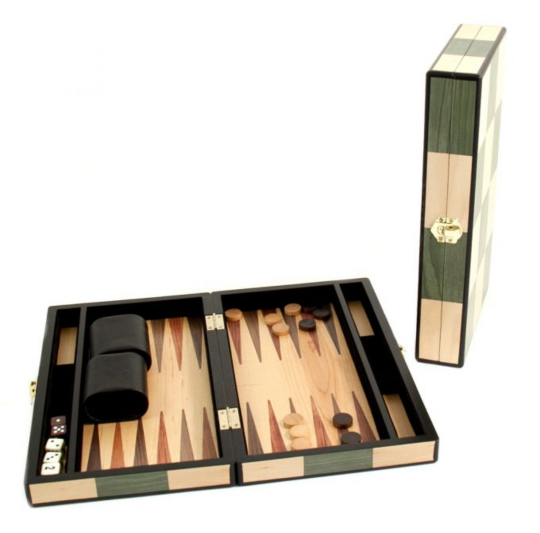 BACKGAMMON SET BIRCH AND OLIVE WOOD