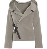 CARDIGAN FLEECE WRAP IN ELEPHANT (NRD)