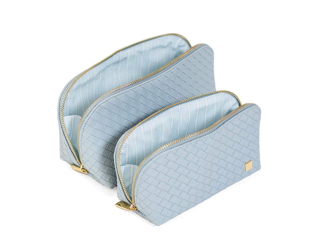 COSMETIC CASE LUXE DUO WOVEN SURF