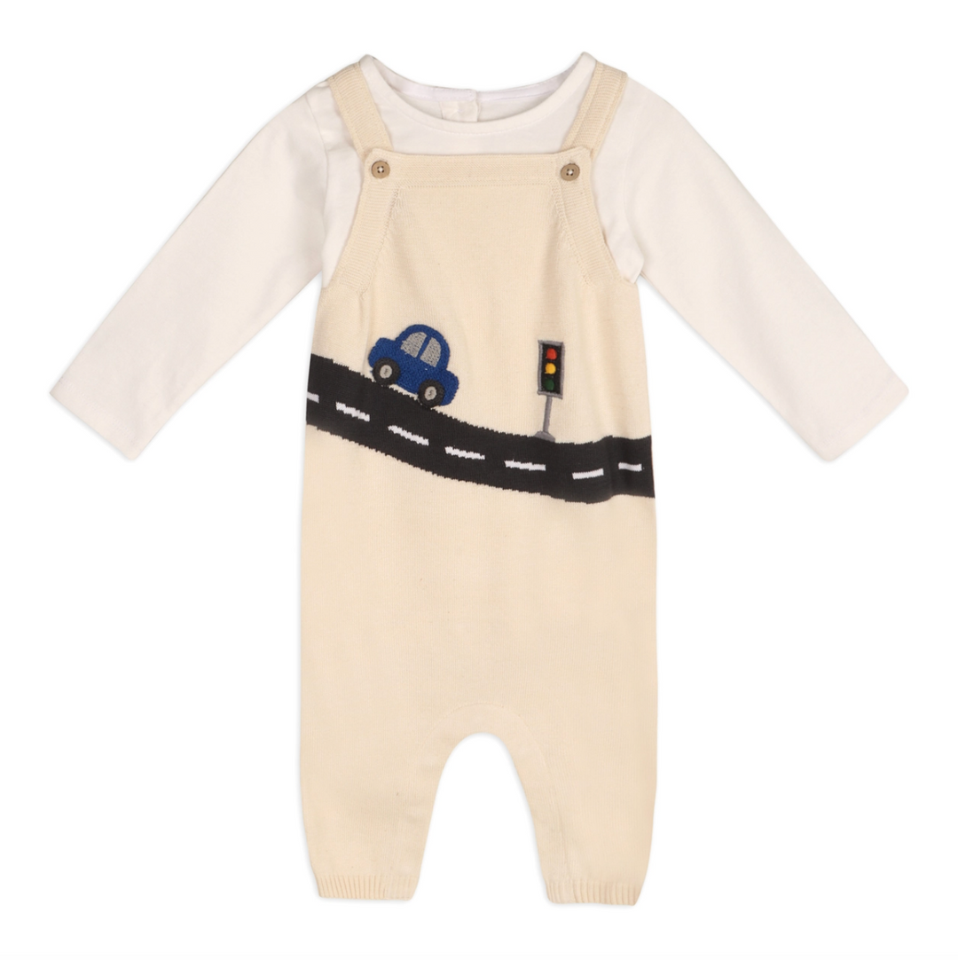 OVERALL CAR APPLIQUE NATURAL