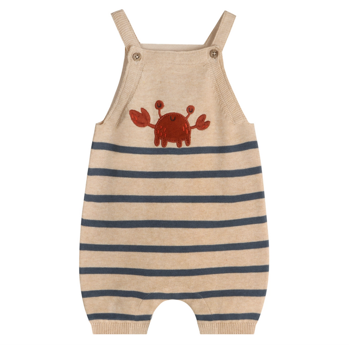 ROMPER SET CRAB EMBROIDERED KNIT