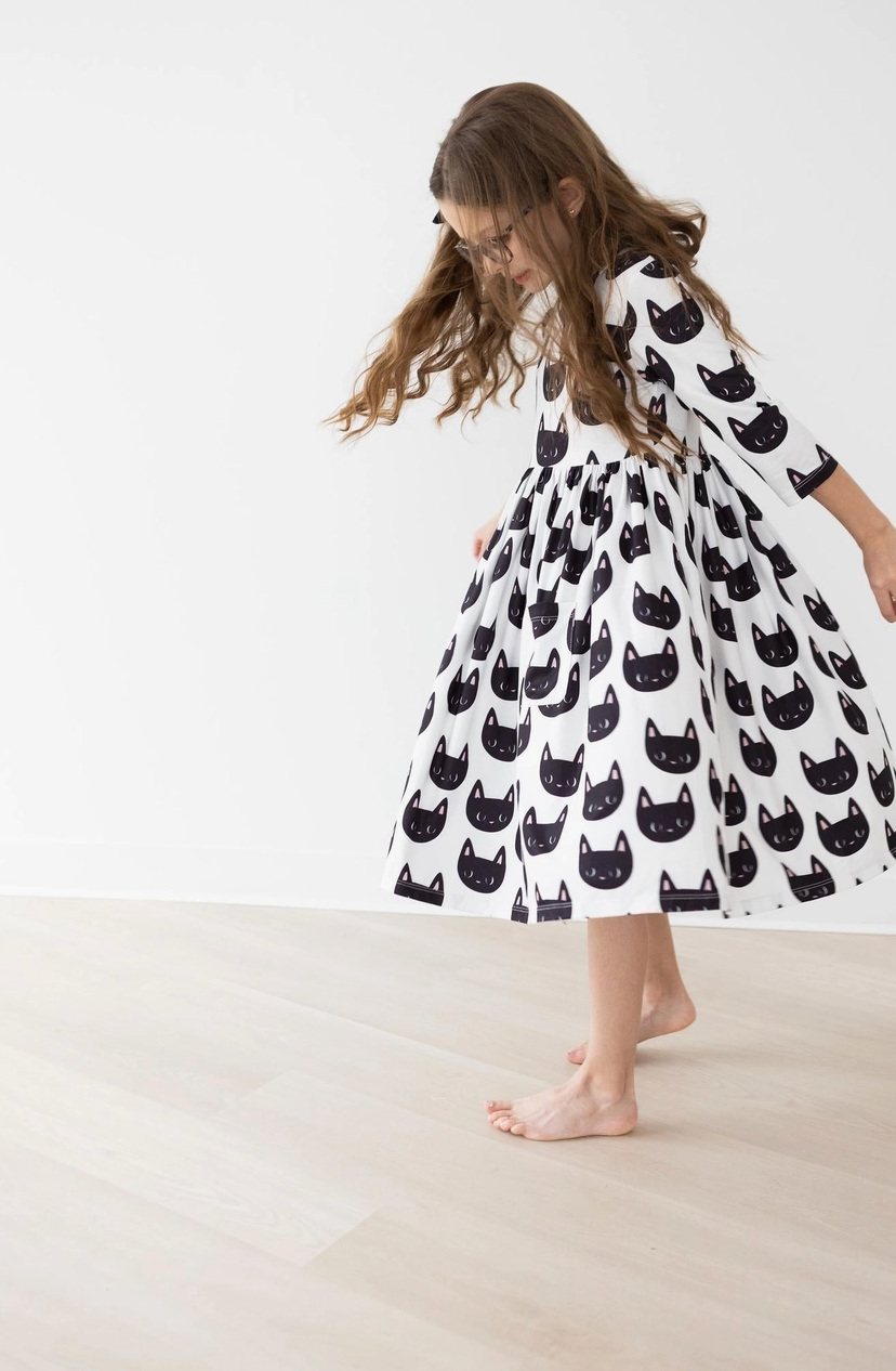 BABY DRESS 3/4 SLEEVE W/POCKET