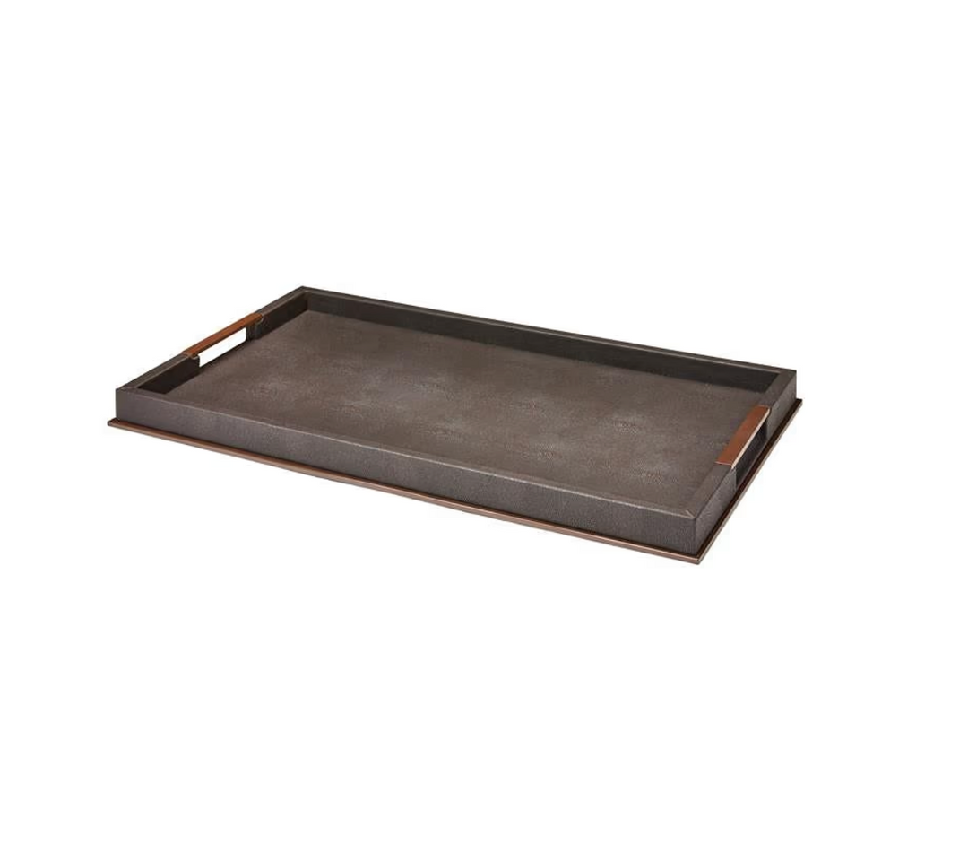 TRAY ANTHRACITE SHAGREEN LARGE