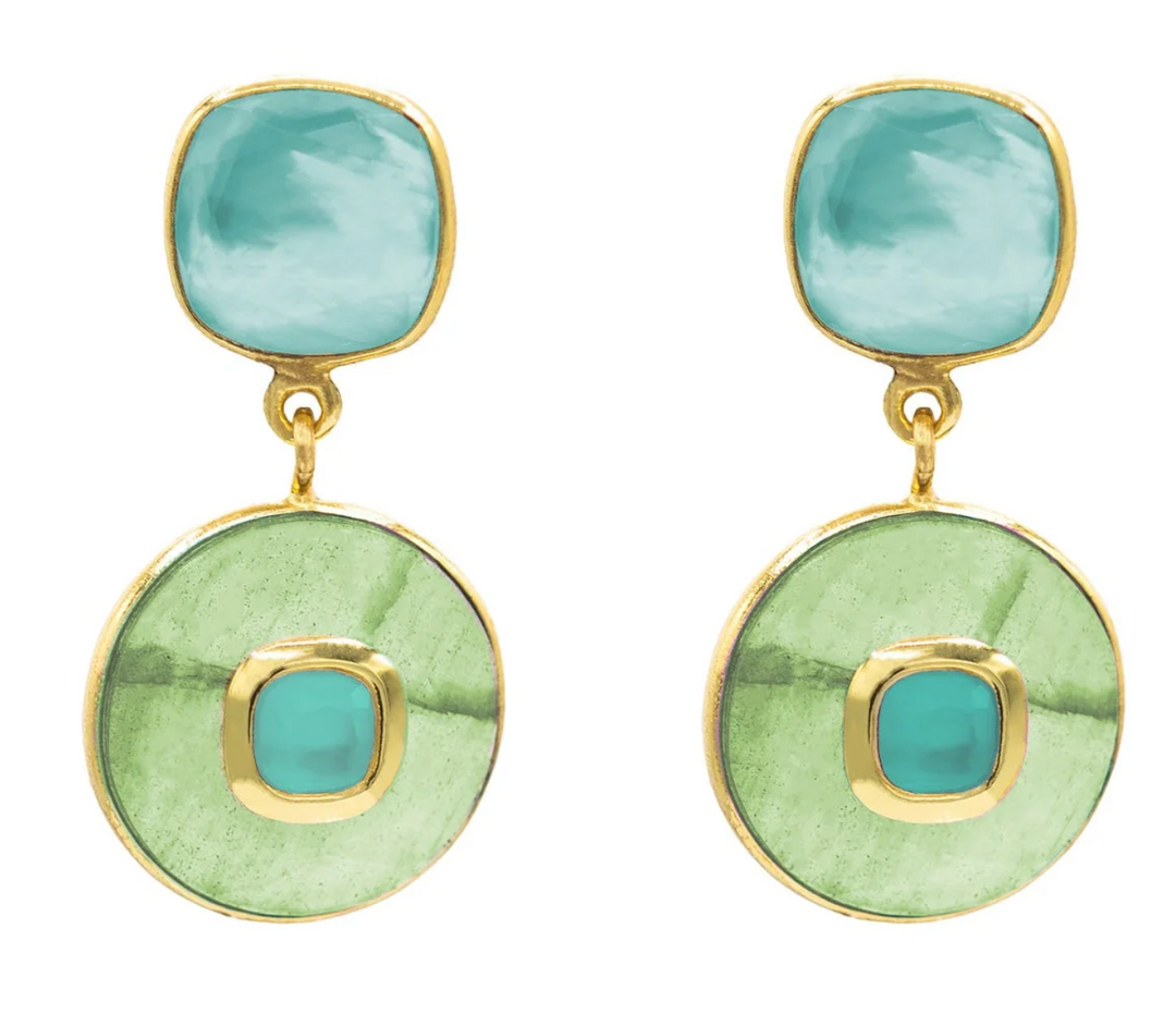 EARRINGS GREEN/BLUE