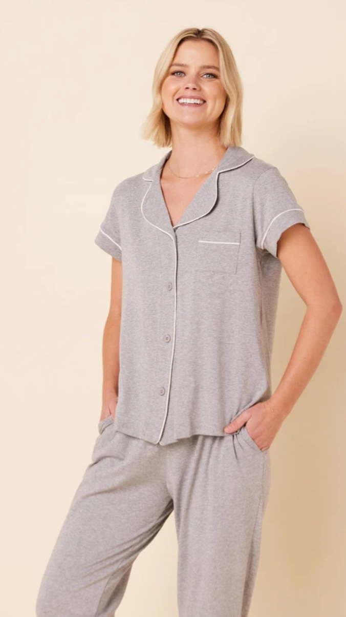 PAJAMA CAPRI KNIT CLASSIC HEATHER GREY
