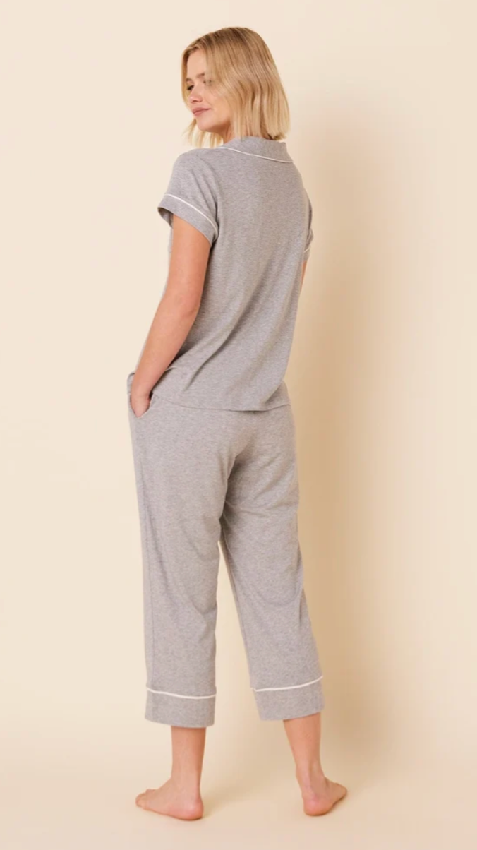 PAJAMA CAPRI KNIT CLASSIC HEATHER GREY