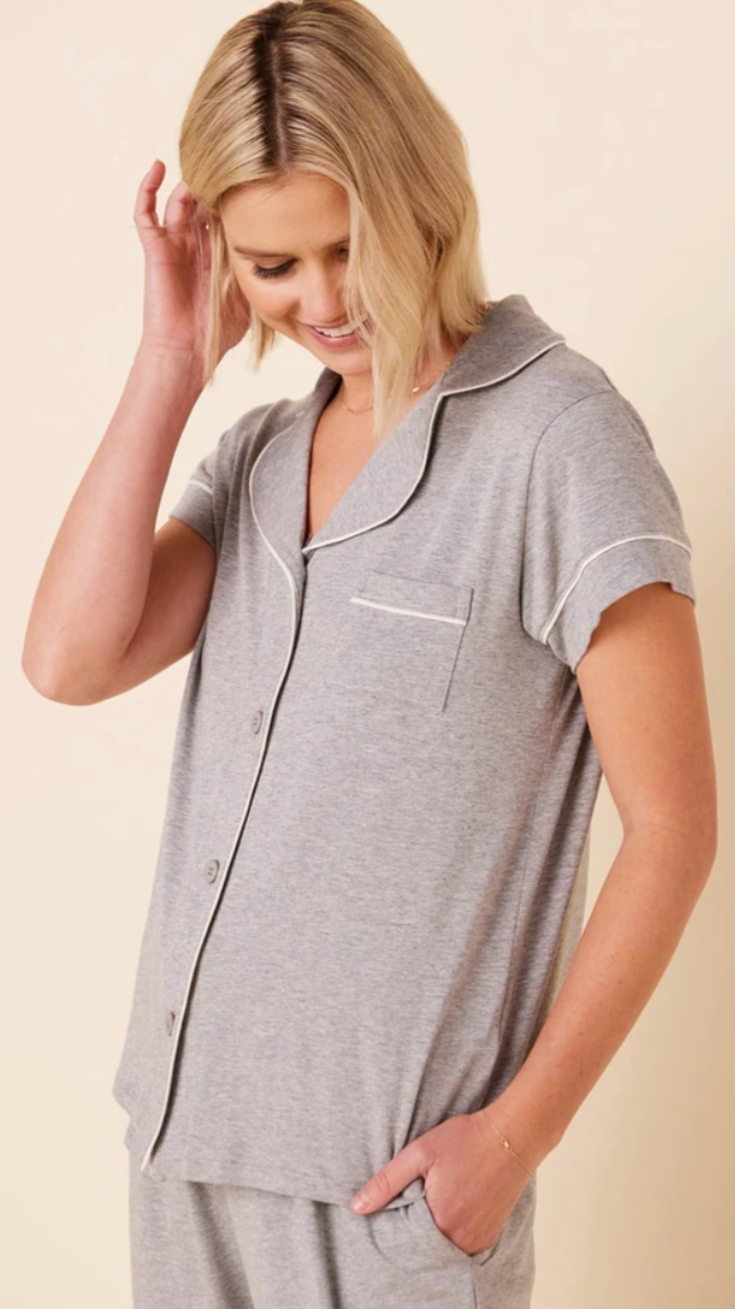 PAJAMA CAPRI KNIT CLASSIC HEATHER GREY