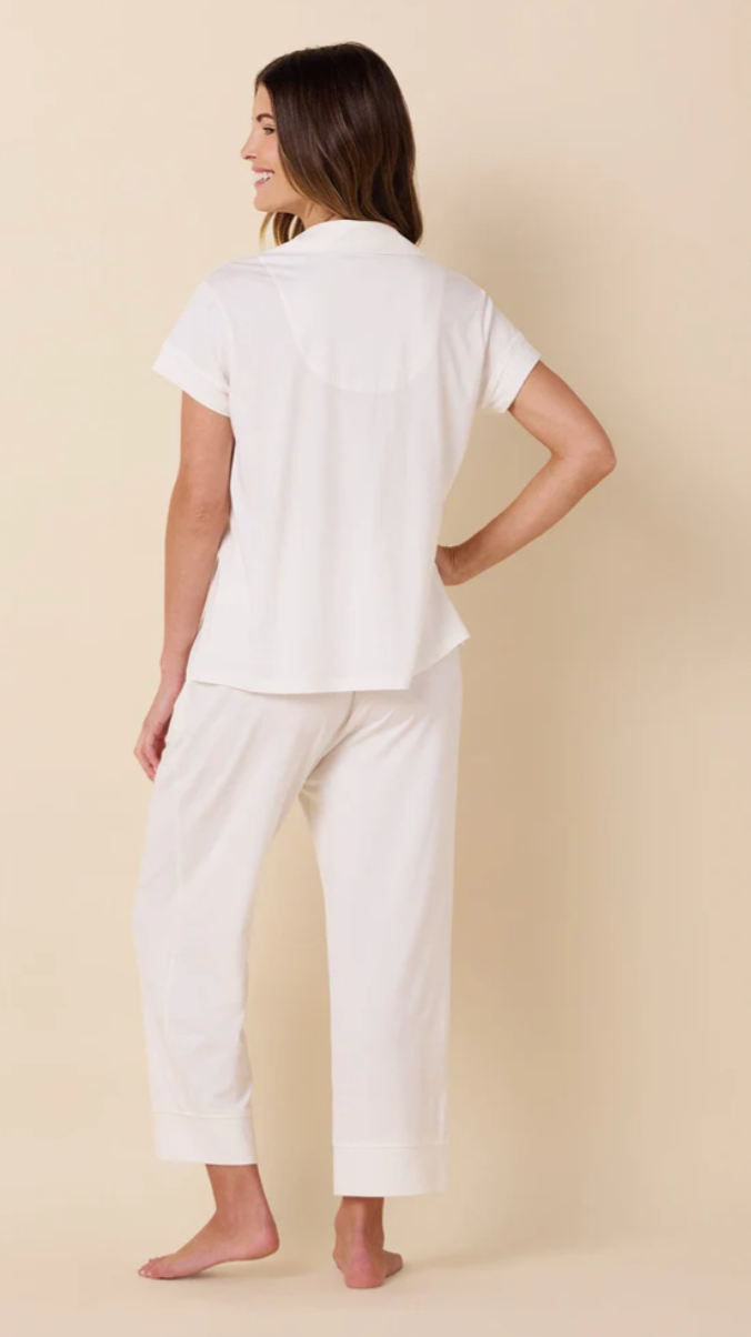 PAJAMA CAPRI KNIT CLASSIC WHITE