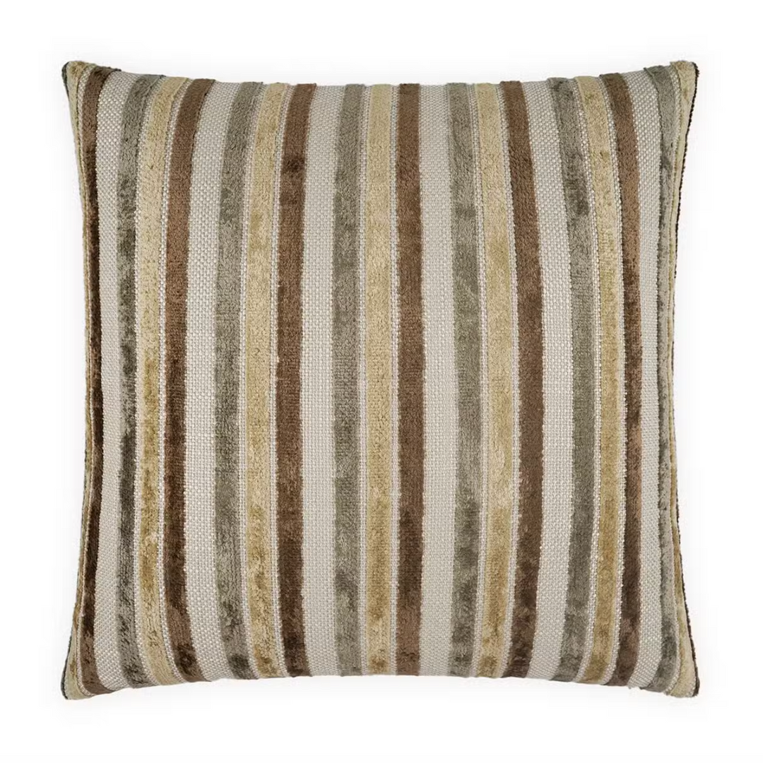 PILLOW BORDERLINE MOCHA FEATHER DOWN 24X24
