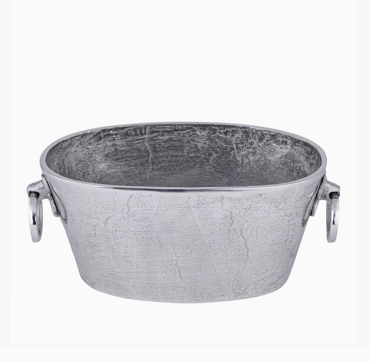 WINE BUCKET ALUMINUM RAW NICKEL OVAL