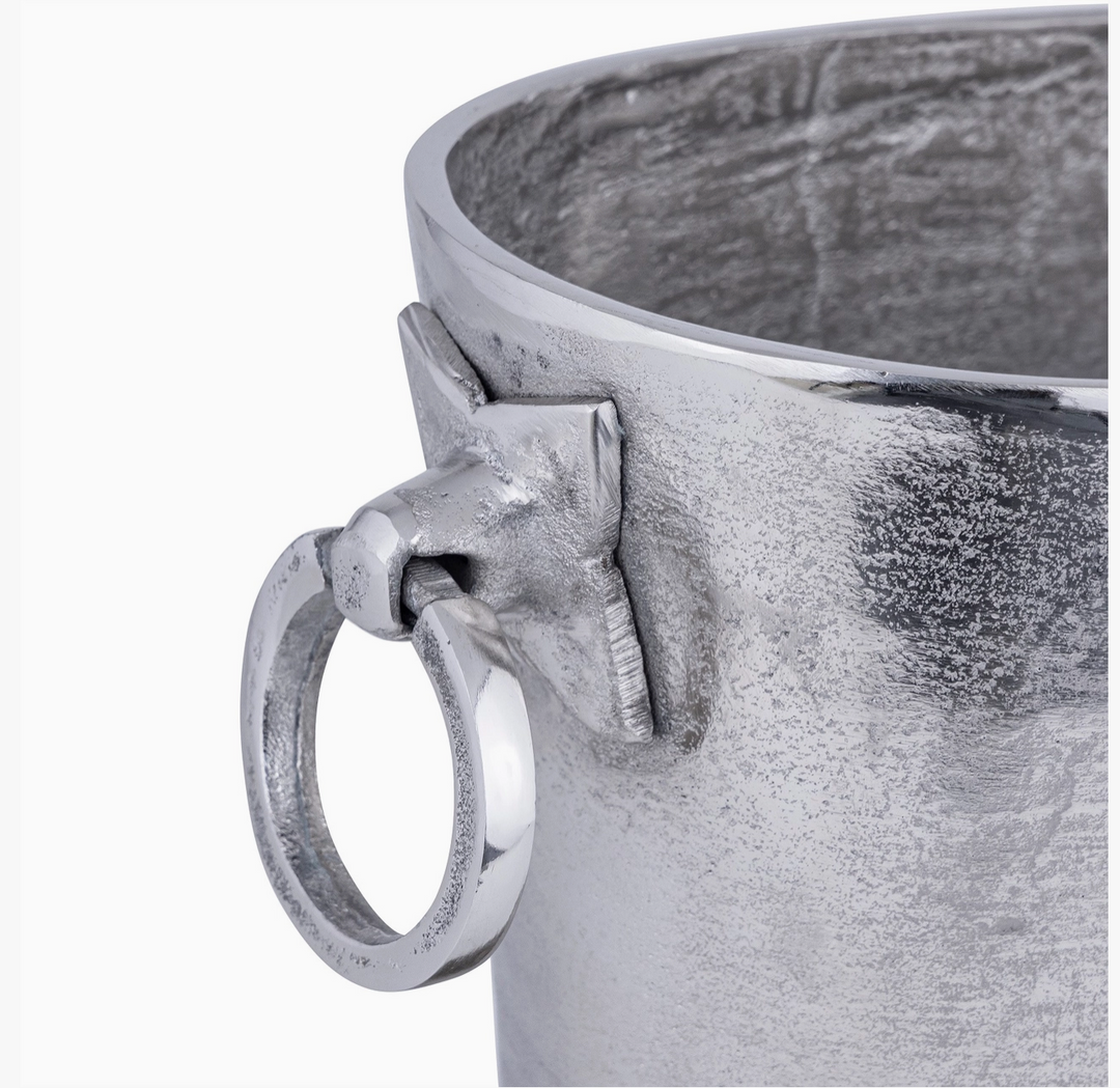 WINE BUCKET ALUMINUM RAW NICKEL OVAL