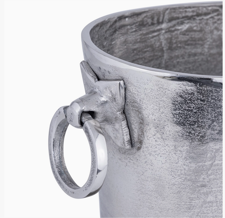 WINE BUCKET ALUMINUM RAW NICKEL OVAL