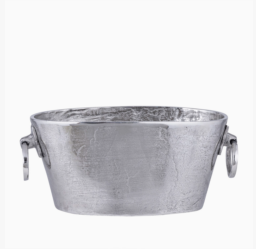 WINE BUCKET ALUMINUM RAW NICKEL OVAL