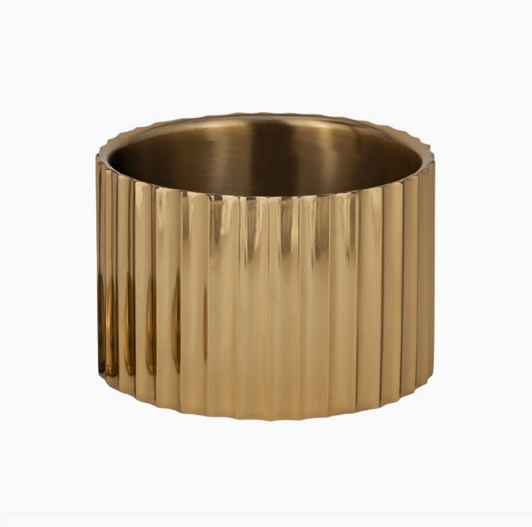 ICE BUCKET GOLD STEEL DOUNLE WALL LG