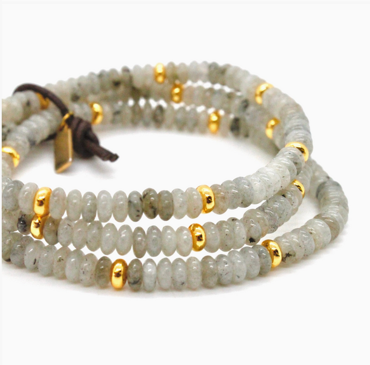 BRACELET LABRADORITE AND GOLD