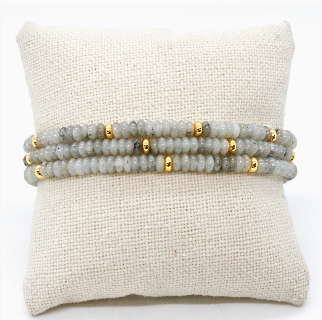 BRACELET LABRADORITE AND GOLD