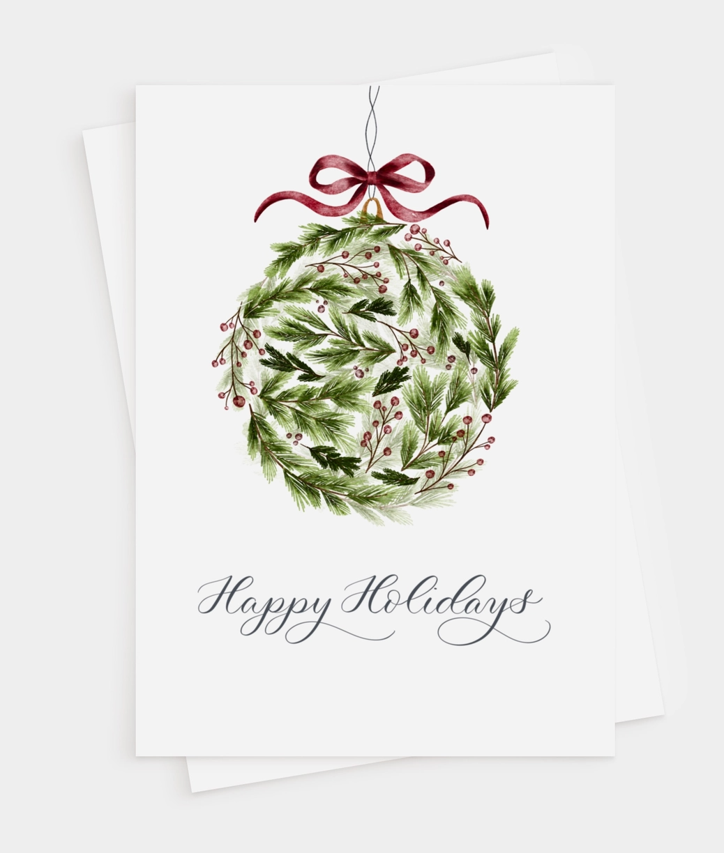 "HAPPY HOLIDAYS" BOX SET OF 8 GREETING CARDS