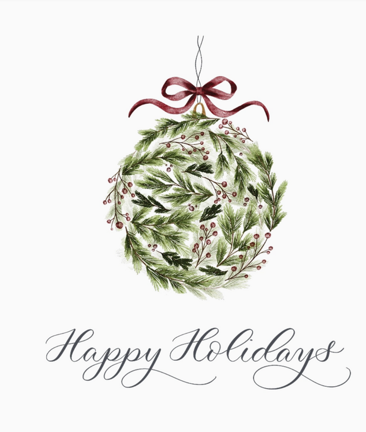 "HAPPY HOLIDAYS" BOX SET OF 8 GREETING CARDS