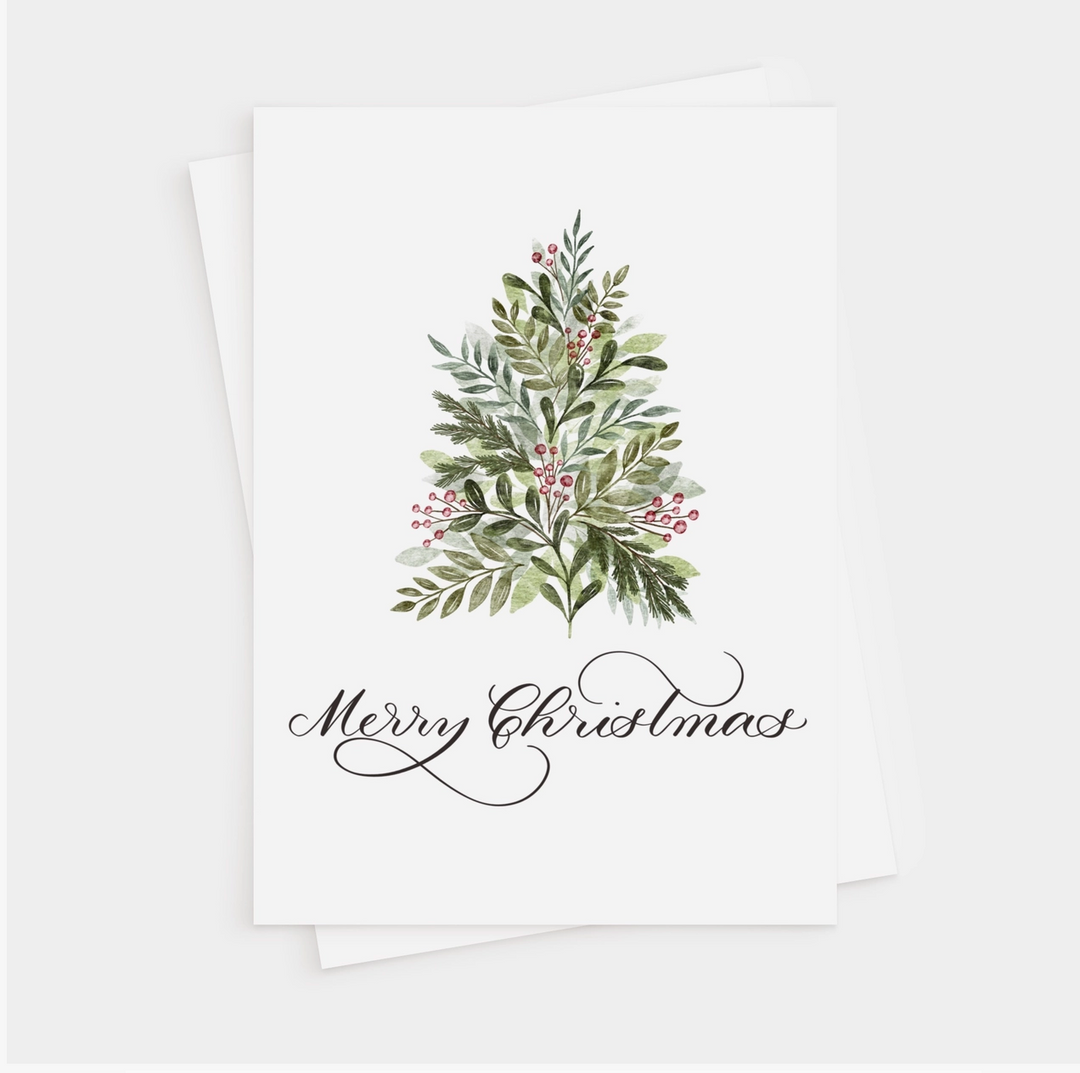 "MERRY CHRISTMAS" BOX SET OF 8 GREETING CARDS
